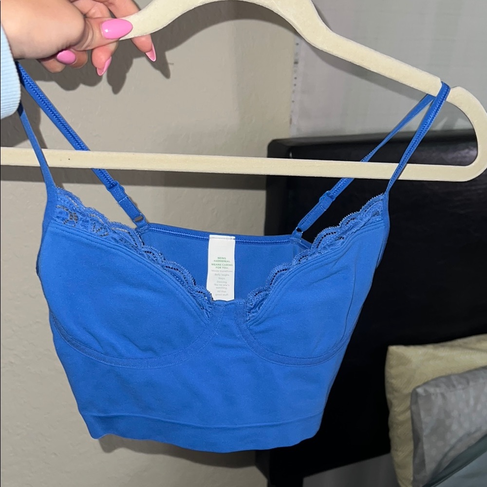 Aerie Blue Adjustable Strap Bra